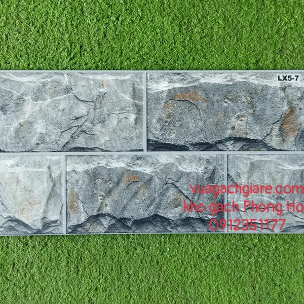 Gạch Men Ốp Tường Trang Trí 25x50 Thanh Thanh màu xám vân giả đá LX5-7