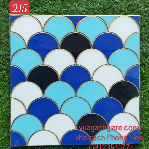 Gạch Trang Trí 30x30 Khắc Kim Nhũ Vàng 215