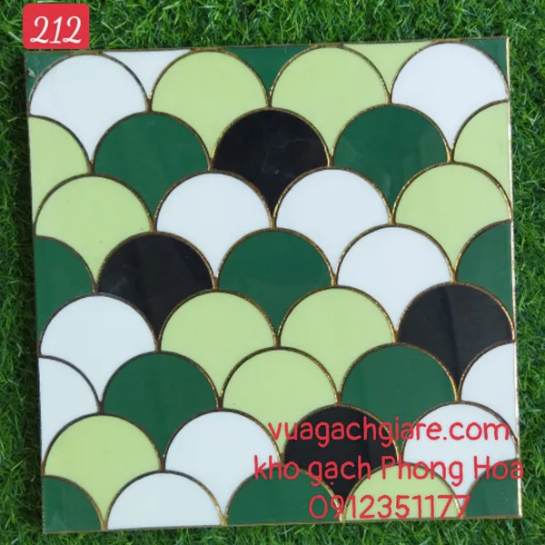 Gạch Trang Trí 30x30 Khắc Kim Nhũ Vàng 212