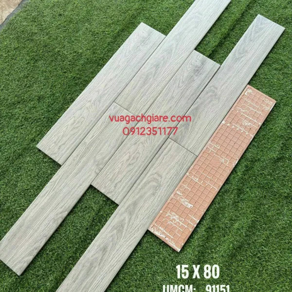 Gạch Vân Gỗ 15x80 màu xám - màu vàng - nâu vàng