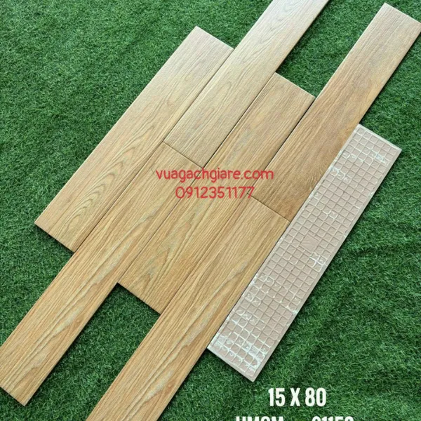 Gạch Vân Gỗ 15x80 màu xám - màu vàng - nâu vàng