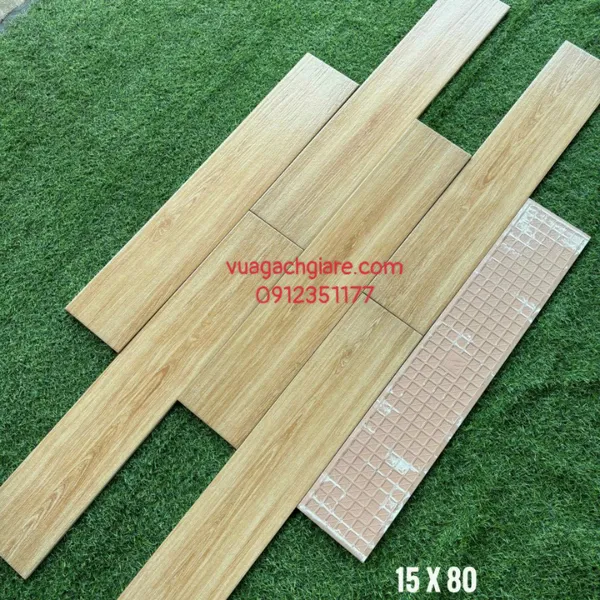 Gạch Vân Gỗ 15x80 màu xám - màu vàng - nâu vàng