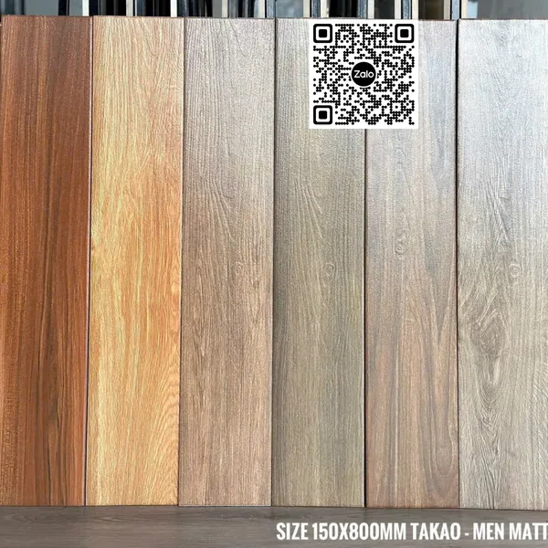 Gạch Đá Mờ Vân Gỗ - Gạch Giả Gỗ 15x80 Ốp Lát nâu vàng TK50102