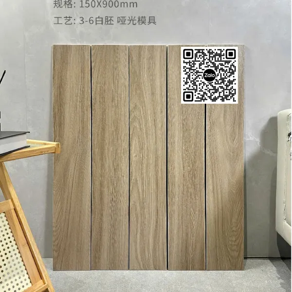 Gạch Vân Gỗ - Gạch Giả Gỗ 15x90 Ốp Lát màu nâu nhạt TT95665
