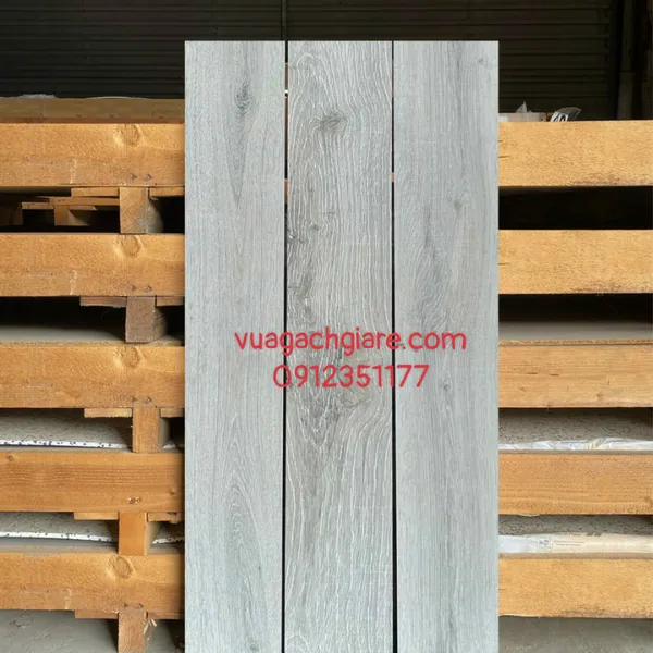 Gạch Vân Gỗ 195x1200 Ấn Độ màu xám