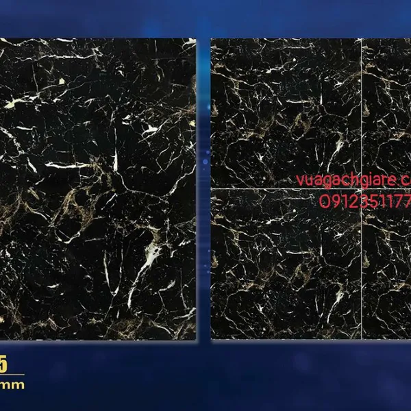 Gạch Đá 80x80 Ốp Lát Giá Rẻ Trung Nguyên đen vân trắng TN80805