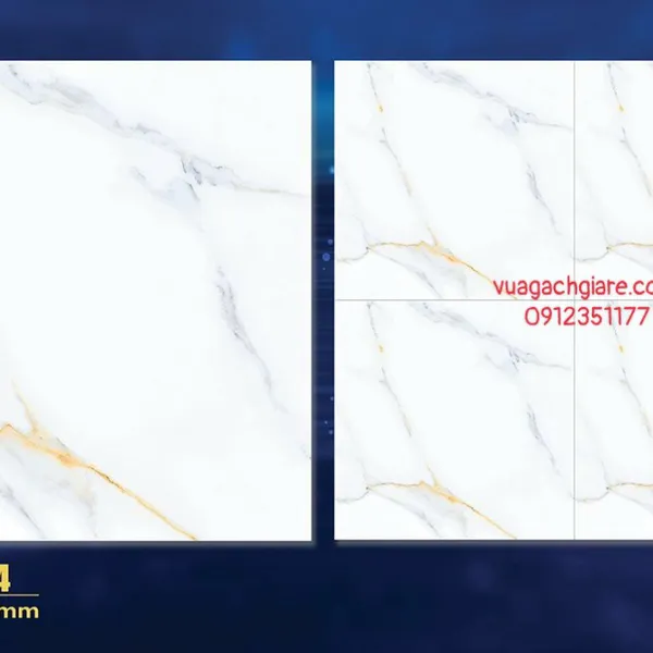Gạch Đá 80x80 Ốp Lát Giá Rẻ Trung Nguyên trắng vân xám vàng TN80804