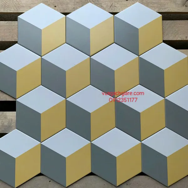 Gạch Lục Giác 23x20 Ốp Lát Trang Trí Giá Rẻ trắng xám vàng