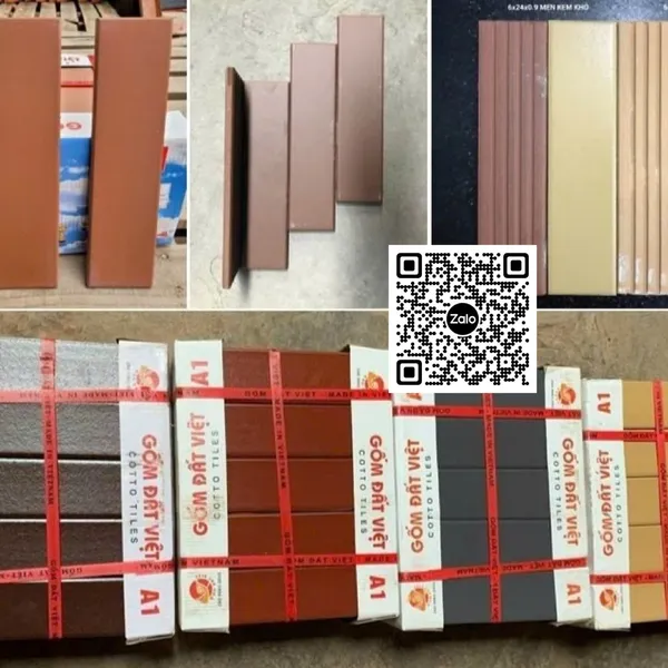 Gốm Đất Việt Thẻ 6x24 Ốp Dán Trang Trí