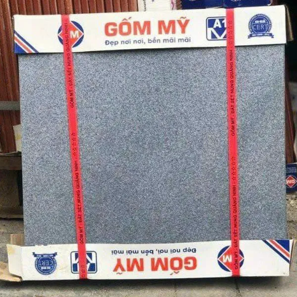 Gạch lát Cotto Gốm Mỹ 40x40 Tráng Men màu ghi xám - màu xám đậm