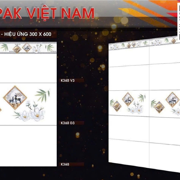 Gạch Men 30x60 Ốp Tường trắng trơn K360