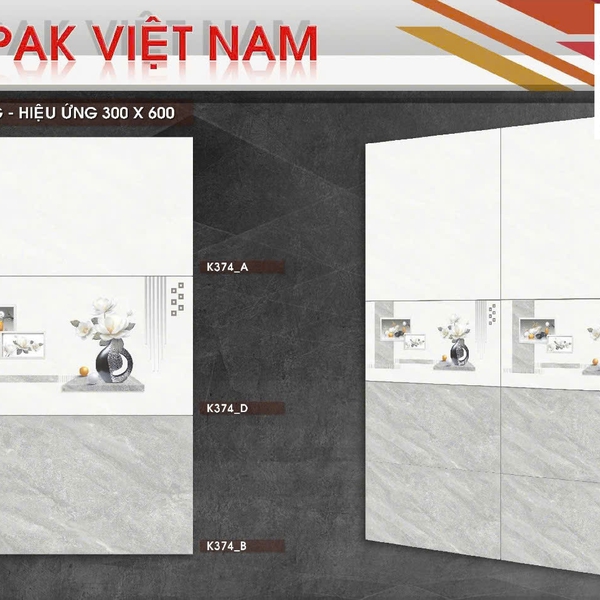 Gạch Men 30x60 Ốp Tường Giá Rẻ xám vân đá K374