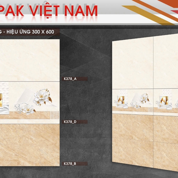 Gạch Men 30x60 Ốp Tường Giá Rẻ vàng vân đá K378