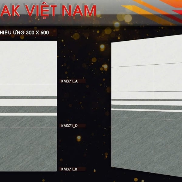 Gạch Men Mờ 30x60 Ốp Tường xám vân trắng KM371