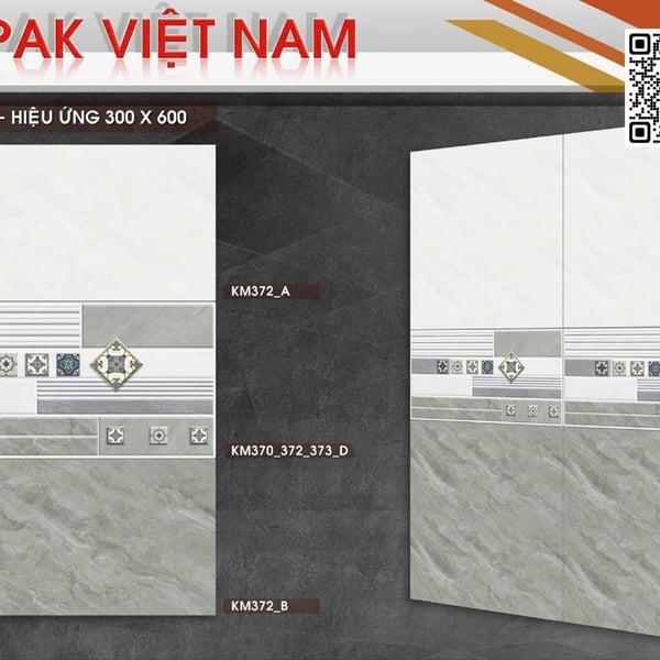 Gạch Men Mờ 30x60 Ốp Tường xám vân đá KM372