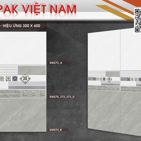 Gạch Men Mờ 30x60 Ốp Tường xám vân đá KM373