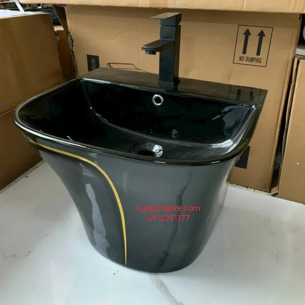Chậu Lavabo Khối Treo Tường Giá Rẻ trắng - xám - đen