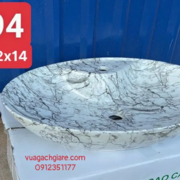Chậu Lavabo Oval Giá Rẻ vân đá