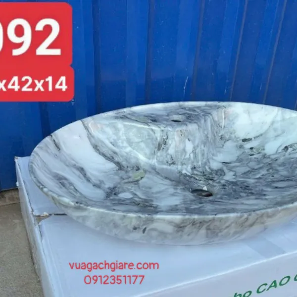 Chậu Lavabo Oval Giá Rẻ vân đá