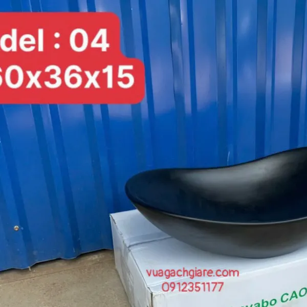 Chậu Lavabo Thuyền Giá Rẻ đen trắng