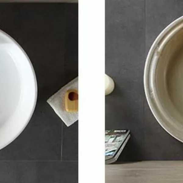 CHẬU LAVABO TRÒN ĐẶT BÀN SỨ TRẮNG