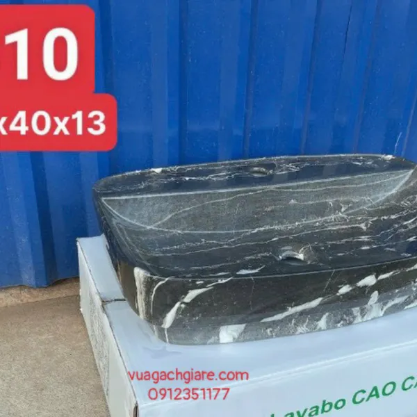 Chậu Lavabo Đặt Bàn Giá Rẻ đen vân trắng