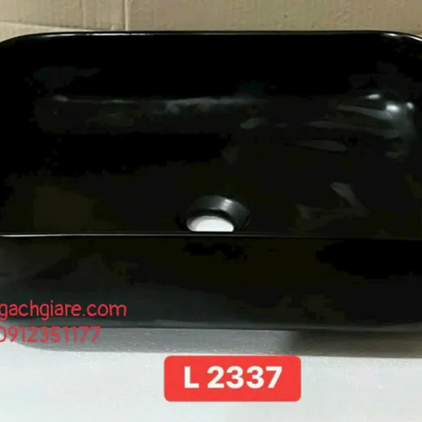 Chậu Lavabo Chữ Nhật Giá Rẻ màu đen