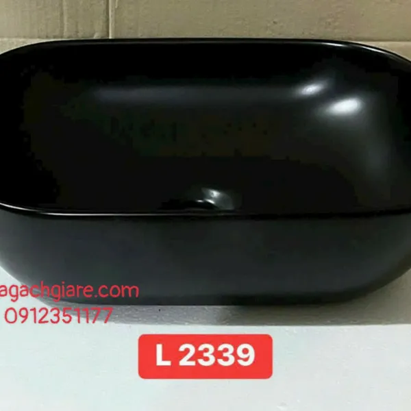 Chậu Lavabo Chữ Nhật Giá Rẻ màu đen