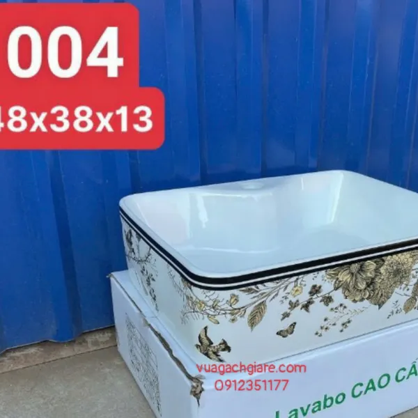 Chậu Lavabo Chữ Nhật Giá Rẻ terrazzo