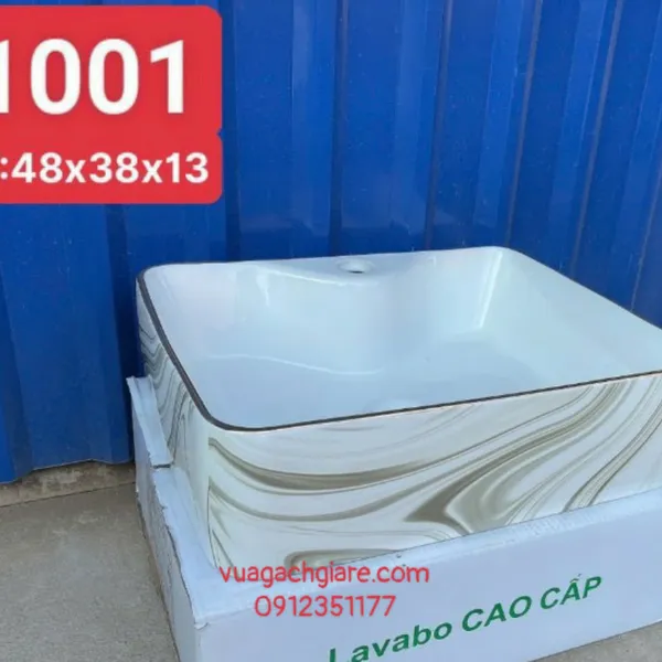 Chậu Lavabo Chữ Nhật Giá Rẻ terrazzo
