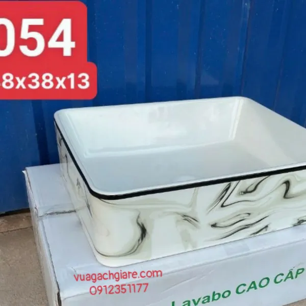 Chậu Lavabo Chữ Nhật Giá Rẻ terrazzo