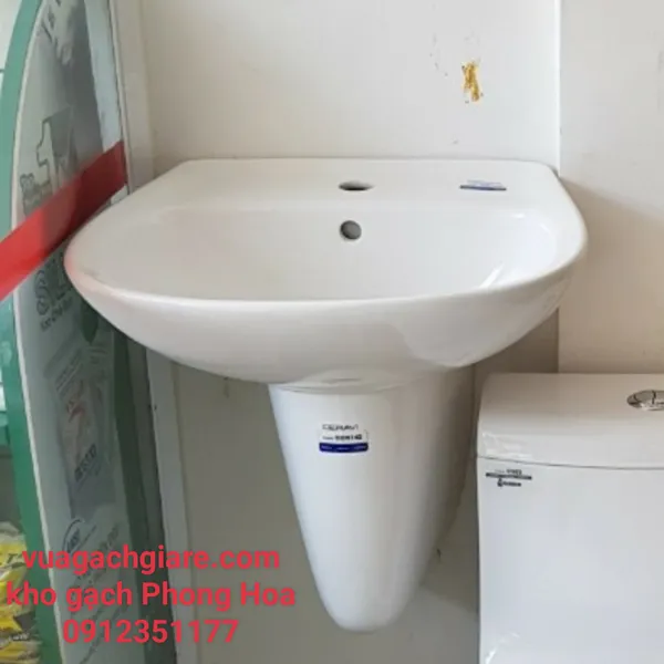 Lavabo (Chậu Rửa Tay) CB104 + Chân Treo Tường CCN142 Ceravi Giá Rẻ