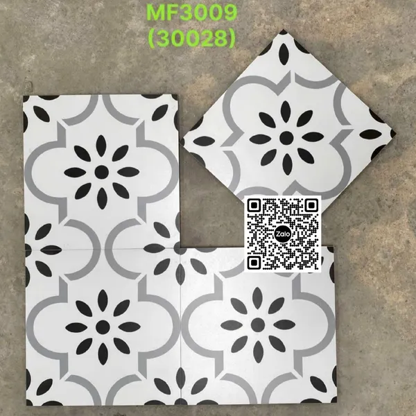 Gạch Bông 30x30 Ốp Lát Trang Trí đen trắng MF3009