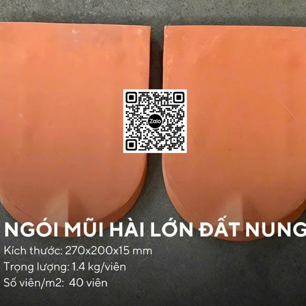 Ngói Mũi Hài Lớn Giá Rẻ đất nung đỏ