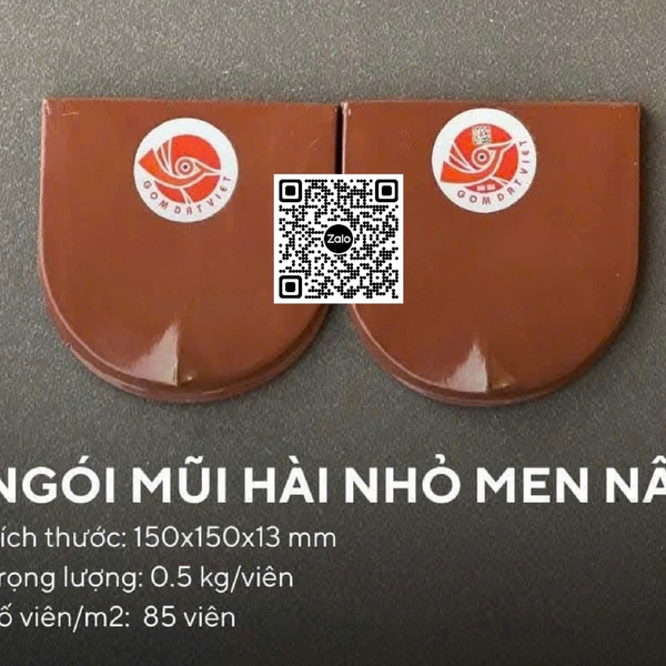 Ngói Mũi Hài Nhỏ Giá Rẻ tráng men nâu