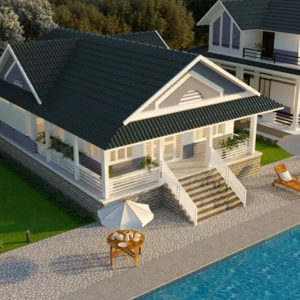 Ngói Tráng Men Lợp Nhà IRIS màu xanh dương 1802