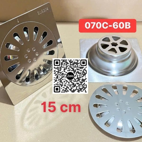 Phễu Thoát Sàn Inox Giá Rẻ 070C