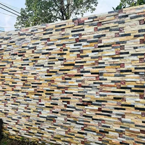 Đá Tự Nhiên 10x50 Ốp Lát Giá Rẻ Đá Ghép trắng vàng đỏ