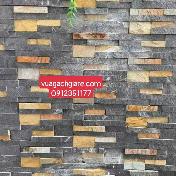 Đá Tự Nhiên 10x50 Ốp Lát Giá Rẻ Đá Ghép xám vàng