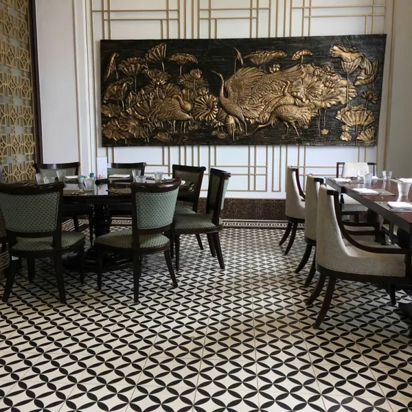 Gạch Bông 20x20 Trang Trí đồng tiền đen trắng