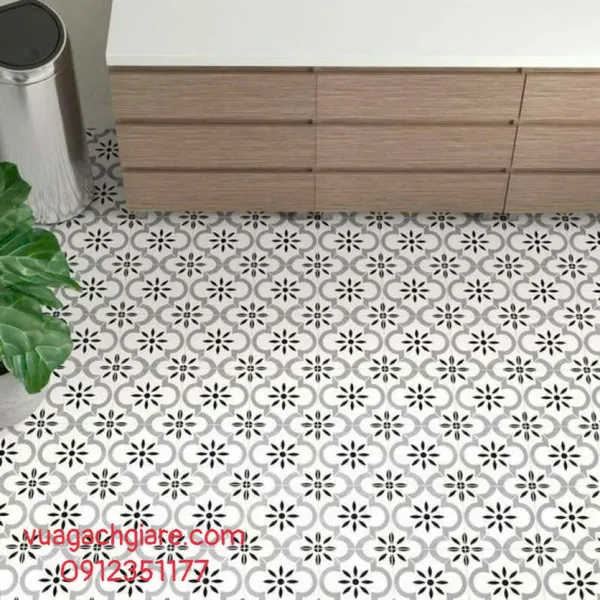 Gạch Bông 20x20 Ốp Lát Trang Trí Giá Rẻ lồng đèn trắng xám 20140