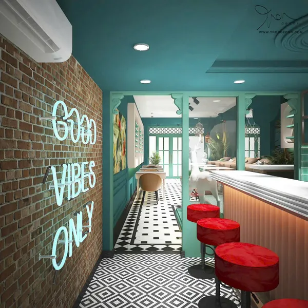 Gạch Bông 20x20 Trang Trí trắng viền đen lớn nhỏ