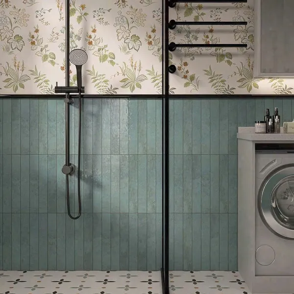 Gạch Đá 40x80 Ốp Lát Trang Trí lá hoa màu trắng MF48H04