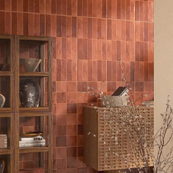 Gạch Đá 40x80 Ốp Lát Trang Trí màu đỏ MF48Y04