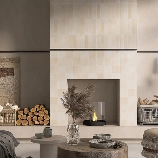 Gạch Đá 40x80 Ốp Lát Trang Trí màu kem MF48Y01C