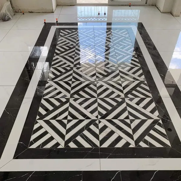 Gạch Đá 80x80 Ốp Lát Trang Trí đen trắng vân khói PH87032