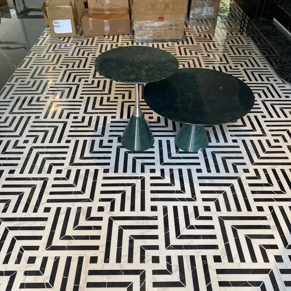 Gạch Đá 80x80 Ốp Lát Trang Trí đen trắng vân khói PH87032