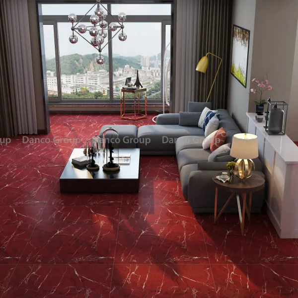 Gạch Đá Lát Nền 60x60 Catalan đỏ vân trắng 6616