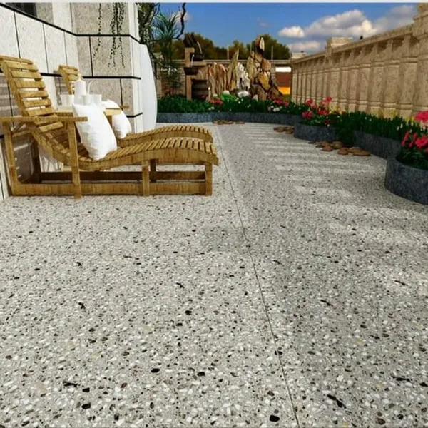 Gạch Đá Mờ Ốp Lát 60x60 AMY terrazzo màu xám 7658 - 7657