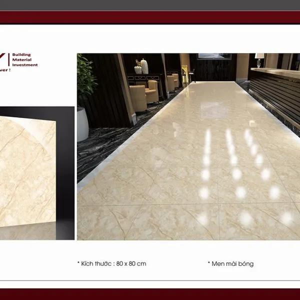 Gạch Đá Lát Nền 80x80 Amygres vàng vân đá 808